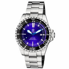 MASTER 2000 SWISS AUTOMATIC DIVER  BLACK  BLUE/PURPLE SUNRAY DIAL   BLUE HANDS