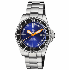 MASTER 2000 SWISS AUTOMATIC DIVER  BLACK  BLUE/PURPLE SUNRAY DIAL   ORANGE HANDS