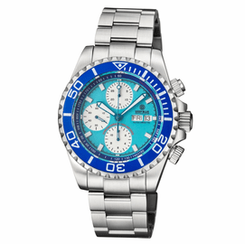 MASTER CHRONO 7750 AUTOMATIC DIVER BLUE LUME DIAL WHITE SUBDIALS