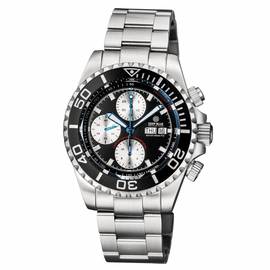 MASTER CHRONO 7750 AUTOMATIC DIVER DIAL BLACK DIAL SILVER SUBDIALS