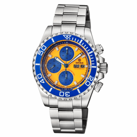 MASTER CHRONO 7750 AUTOMATIC DIVER ORANGE LUME DIAL BLUE SUBDIALS