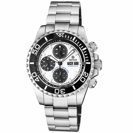 MASTER CHRONO 7750  AUTOMATIC DIVER WHITE DIAL BRACELET 15 YEAR ANNIV LIMITED EDITION