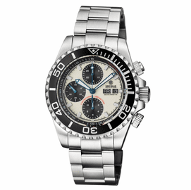 MASTER CHRONO 7750 AUTOMATIC DIVER WHITE LUME DIAL BLACK SUBDIALS