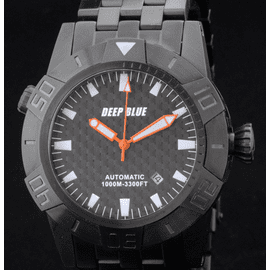 MASTER EXPLORER PVD 1000m Black Orange Hands -