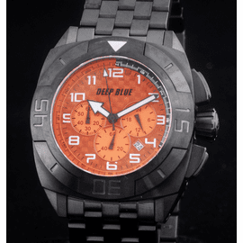 MASTER TIMER PVD BRACELET ORANGE BLACK HANDS
