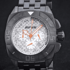 MASTER TIMER PVD BRACELET WHITE ORANGE  HANDS