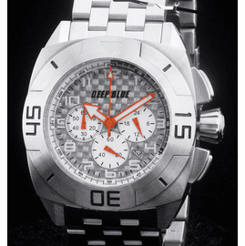 MASTER TIMER STEEL BRACELET WHITE ORANGE  HANDS