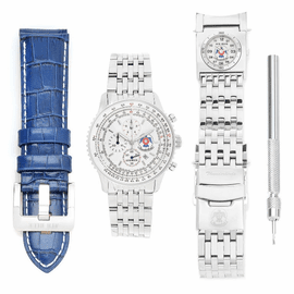 <font color="blue"> Mens USAF Thunderbirds Watch Chronograph with GMT bracelet and Extra Strap </font>