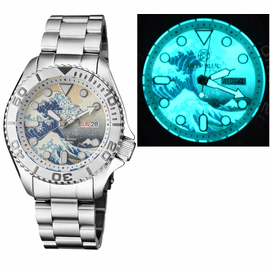 MILITARY DIVER 300 AUTOMATIC - SS BEZEL LUME WAVE DIAL BRACELET