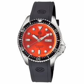MILITARY DIVER 40MM BLACK BEZEL   - ORANGE SUNRAY DIAL - AUTOMATIC DIVER