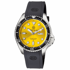 MILITARY DIVER 40MM BLACK BEZEL   - YELLOW SUNRAY DIAL -  AUTOMATIC DIVER