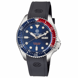 MILITARY DIVER 40MM BLUE/RED  BEZEL - BLUE DIAL -  AUTOMATIC DIVER