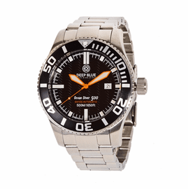 OCEAN DIVER 500- Black Dial/ Orange Hands