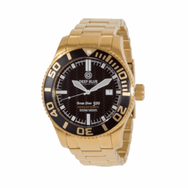 OCEAN DIVER 500 IP GOLD - Black Dial/ White  Hands