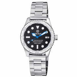 OCEAN MASTER 500 40MM SWISS AUTOMATIC ROUND HOUR MARKER BLUE HANDS BRACELET