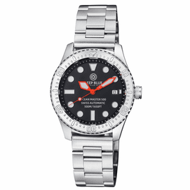 OCEAN MASTER 500 40MM SWISS AUTOMATIC ROUND HOUR MARKER ORANGE HANDS BRACELET