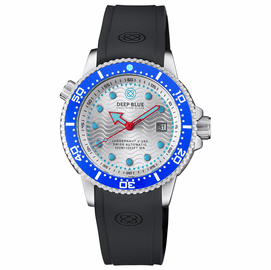 "ON SALE" JUGGERNAUT V USA  SWISS AUTOMATIC  DIVER  BLUE/WHITE BEZEL -  WHITE DIAL STRAP