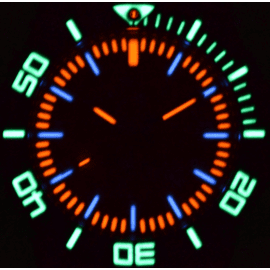 Orange dial Lume shot