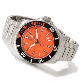 Orange T100 Diver 46mm Orange and Blue tritium tubes