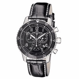 PILOTS PRO CHRONOGRAPH BLACK CERAMIC BEZEL BLACK DIAL