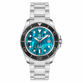 PRO DIVER 200 BLUE ABALONE DIAL 42.5MM AUTOMATIC BRACELET DIVE WATCH 