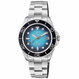 PRO DIVER 200 BLUE HYDRAULIC EMBOSSED DIAL 42.5MM AUTOMATIC BRACELET DIVE WATCH