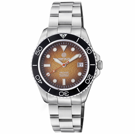 PRO DIVER 200 BROWN HYDRAULIC EMBOSSED DIAL 42.5MM AUTOMATIC BRACELET DIVE WATCH