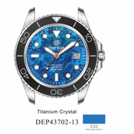 PRO DIVER 200 COBALT BLUE TITANIUM CRYSTAL DIAL 42.5MM AUTOMATIC BRACELET DIVE WATCH