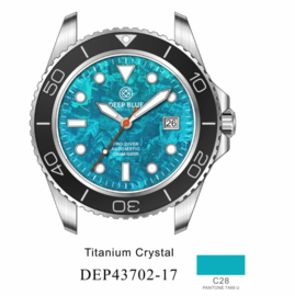 PRO DIVER 200 DEEP TURQUOISE TITANIUM CRYSTAL DIAL 42.5MM AUTOMATIC BRACELET DIVE WATCH