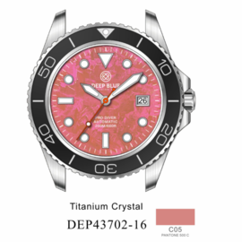 PRO DIVER 200 DUSTY ROSE TITANIUM CRYSTAL DIAL 42.5MM AUTOMATIC BRACELET DIVE WATCH