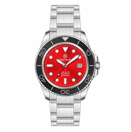 PRO DIVER 200 RED DIAL 42.5MM AUTOMATIC BRACELET DIVE WATCH 