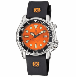 PRO MIL 1000 42MM AUTOMATIC SILICON STRAP ORANGE DIAL