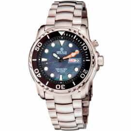 PRO SEA DIVER 1000M AUTOMATIC BLACK CERAMIC  BEZEL - PLATINUM / BLACK MOTHER OF PEARL DIAL BRACELET