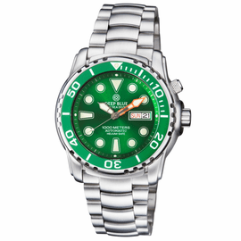 PRO SEA DIVER 1000M AUTOMATIC GREEN  BEZEL GREEN DIAL BRACELET ORANGE MINUTE HAND