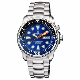 PRO SEA DIVER 1000M BRACELET BLACK/BLUE 15 30 45  BEZEL  BLUE DIAL