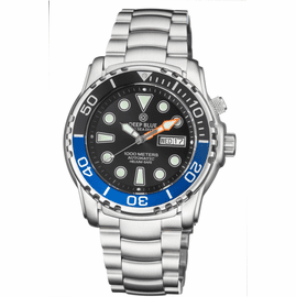 PRO SEA DIVER 1000M BRACELET BLACK/BLUE  BEZEL - BLACK DIAL 20/30/40/50