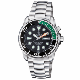 PRO SEA DIVER 1000M   BRACELET QUARTER GREEN/ BLACK BEZEL BLACK DIAL