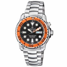 PRO SEA DIVER 1000M BRACELET ORANGE BEZEL BLACK DIAL