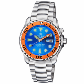 PRO SEA DIVER 1000M BRACELET ORANGE BEZEL LIGHT BLUE DIAL