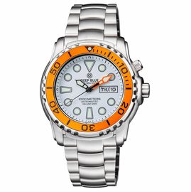 PRO SEA DIVER 1000M BRACELET ORANGE BEZEL  WHITE DIAL