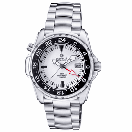 PRO SEA DIVER 1000M EXPEDTION GMT AUTOMATIC CERAMIC BEZEL  BRACELET WHITE DIAL 