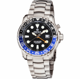 PRO SEA DIVER 1000M GMT AUTOMATIC BLACK/BLUE BEZEL BLACK DIAL  BRACELET