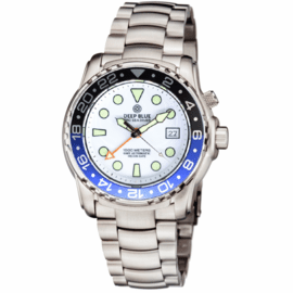 PRO SEA DIVER 1000M GMT AUTOMATIC BLACK/BLUE BEZEL WHITE DIAL  BRACELET