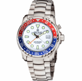 PRO SEA DIVER 1000M GMT AUTOMATIC RED/BLUE BEZEL WHITE DIAL  BRACELET