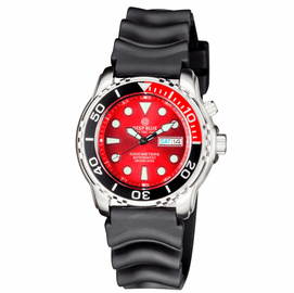 PRO TAC 1000M AUTOMATIC DIVER1/4 RED  BEZEL - RED DIAL