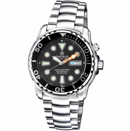 PRO TAC DIVER 1000M AUTOMATIC BLACK BEZEL BLACK DIAL BRACELET