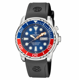 PRO TAC DIVER 1000M AUTOMATIC BLUE/RED BEZEL BLUE DIAL 20 30 40 50