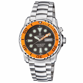 PRO TAC DIVER 1000M AUTOMATIC ORANGE BEZEL BLACK DIAL BRACELET