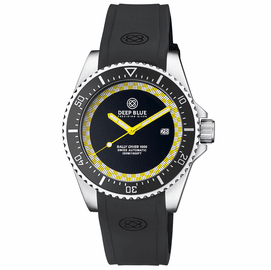 RALLY DIVER 1000 COLLECTION BLACK CERAMIC BEZEL - BLACK/YELLOW CHECKERED DIAL STRAP