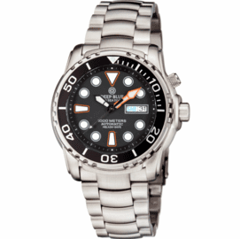 PRO SEA DIVER 1000M AUTOMATIC CERAMIC BLACK BEZEL BLACK DIAL ORANGE INDICES BRACELET